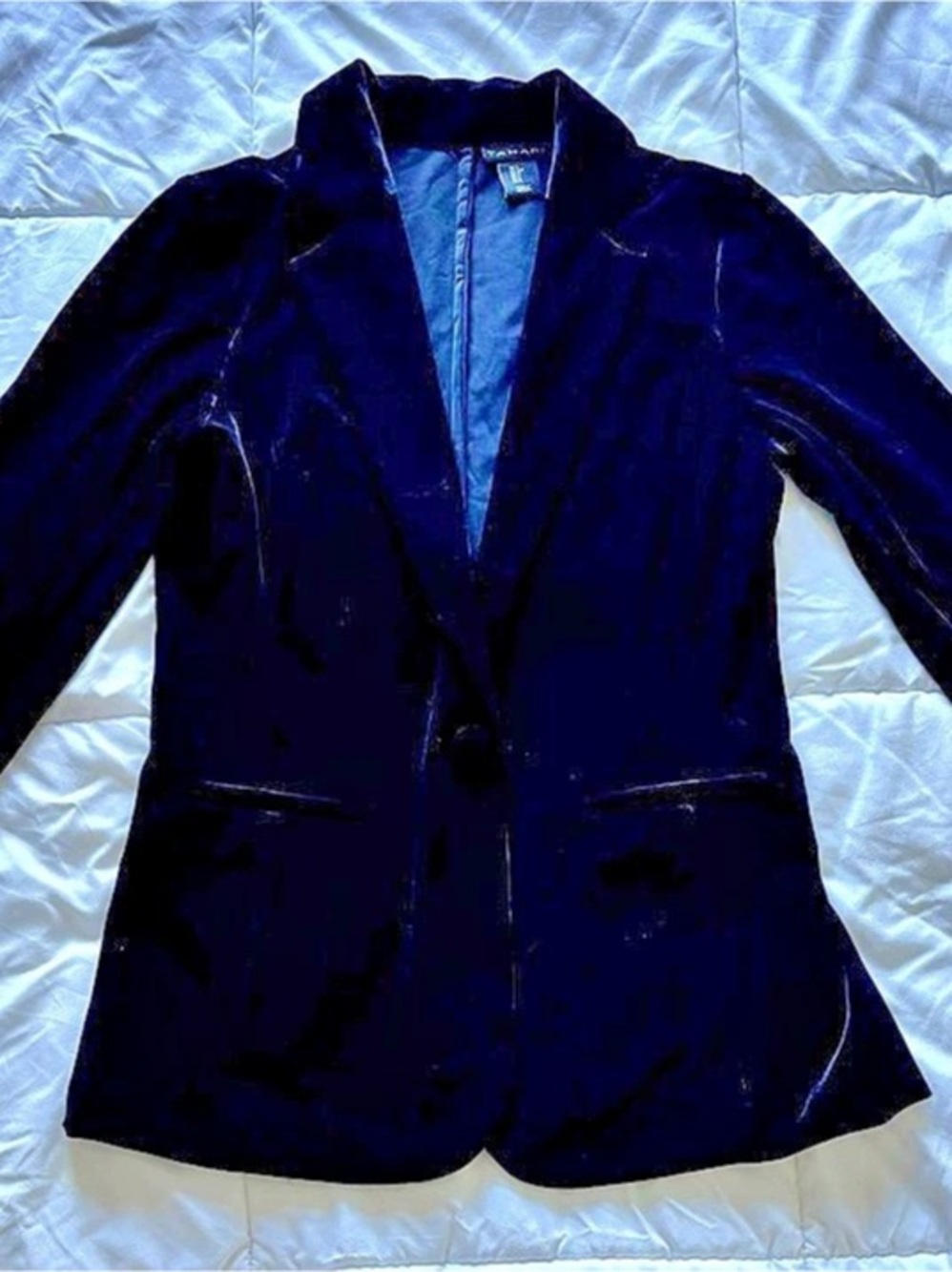 Tahari Midnight-Black Velvet Blazer